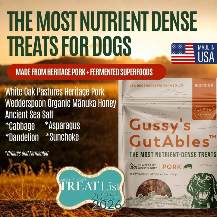 Gussy's GutAbles® Treats (White Oak Pastures Pork)