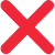 cross icon indicating lack of benefit
